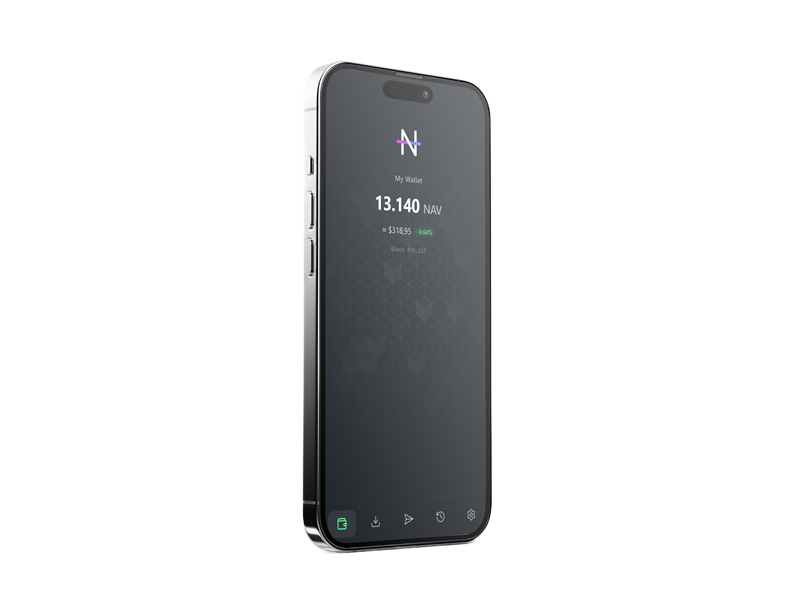 Navio Go wallet app running on iPhone